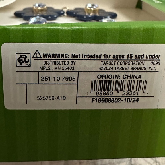 Kate Spade x Target Floral Linear Earrings - Picture 7 of 7